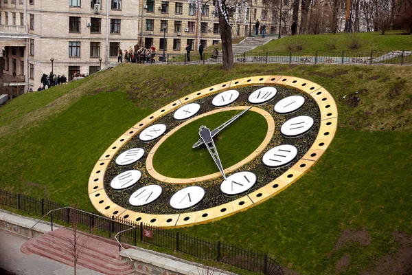 Stock image Flowerbed clock, Kiev