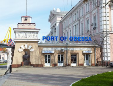 Military naval port of Odessa clipart