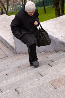 kadın, potemkin Odessa'da adımlar.