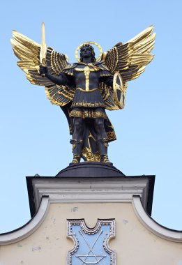 Archangel Michael statue, Kiev clipart