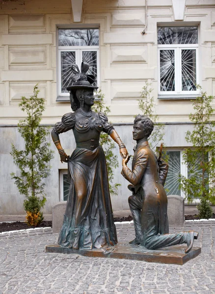 Esculturas de amantes, Kiev — Fotografia de Stock