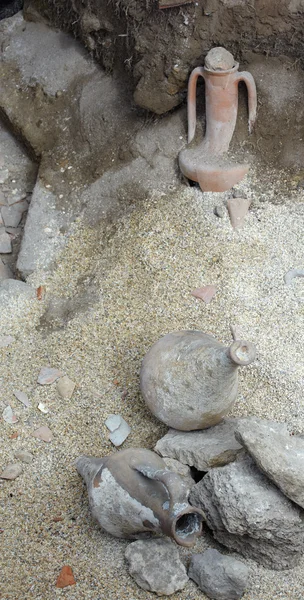 stock image Ancient Vase in the sand