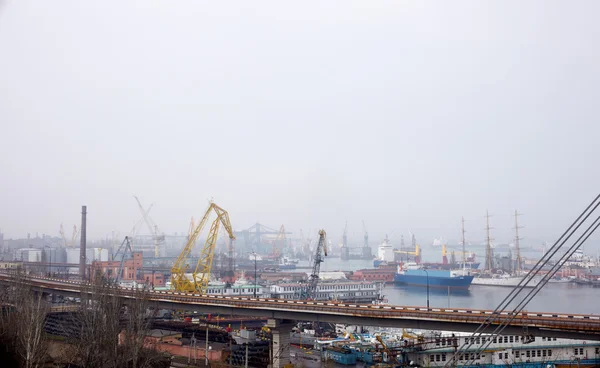 Вантажний порт в Одесі — стокове фото