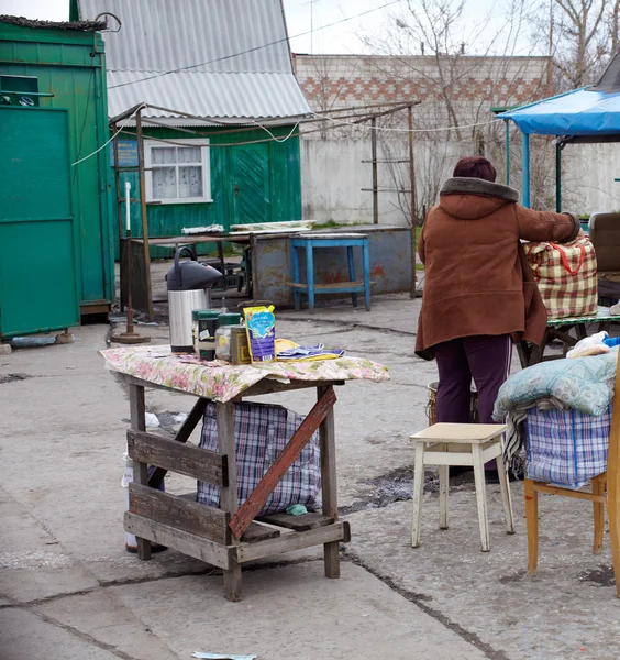 Chudé pouliční trh — Stock fotografie