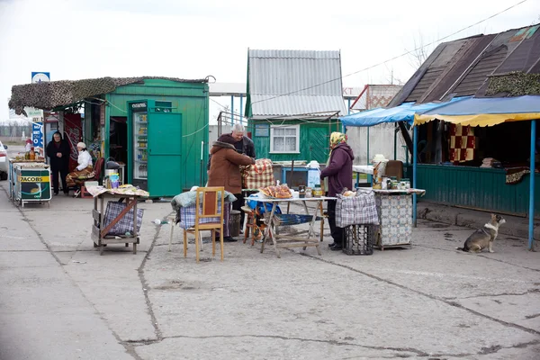 Mercado callejero pobre — Foto de Stock