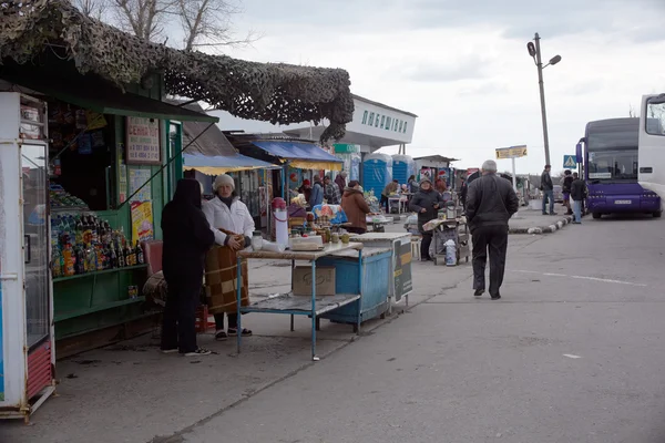 Mercado de rua pobre — Fotografia de Stock