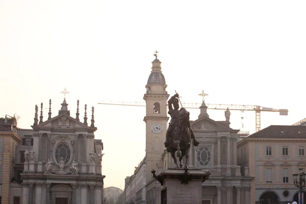 Piazza San Carlo - Torinóban a royal square — Stock Fotó
