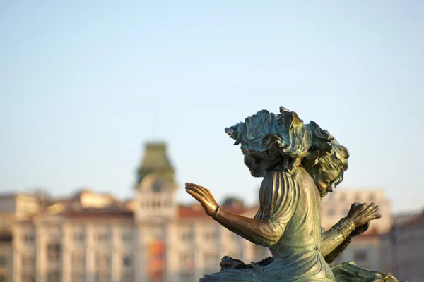 Le sartine, Trieste heykeller — Stok fotoğraf