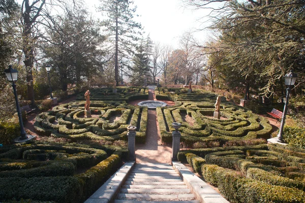 Labirinto de sebes, Villa Revoltella — Fotografia de Stock