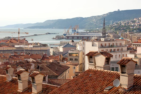 Vista dos telhados de Trieste — Fotografia de Stock