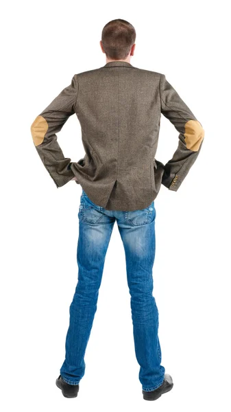 Pohled zezadu na podnikání muži v obleku bunda . — Stock fotografie