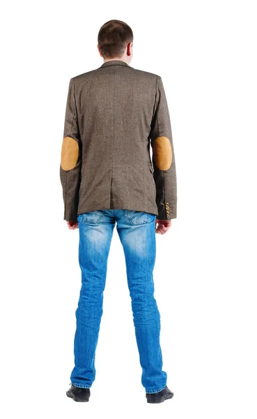 Achteraanzicht van mannen in pak jasje en jeans. — Stockfoto