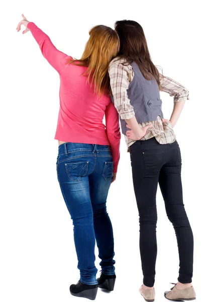 Widok dwóch młoda kobieta z tyłu — Zdjęcie stockowe