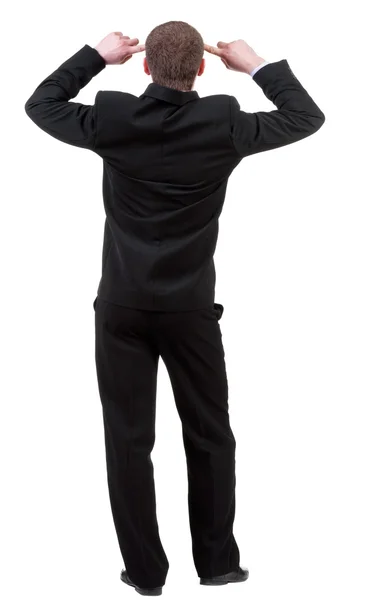 Back view of thinking business man — Stock Photo, Image