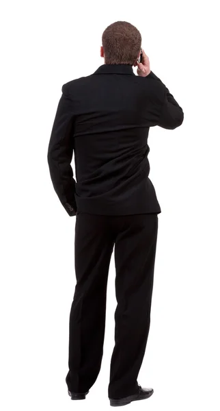 Collezione vista posteriore. vista posteriore di un uomo d'affari in nero — Foto Stock