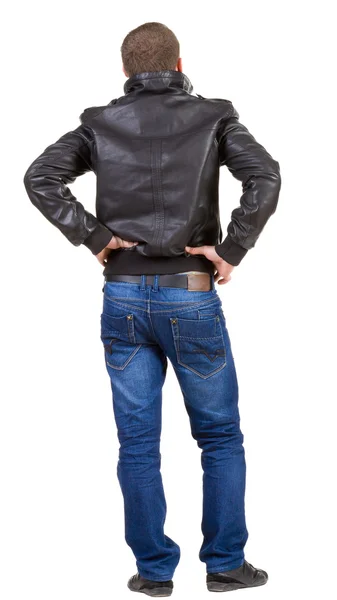 ハンサムな男性のジャケットの背面図 — ストック写真