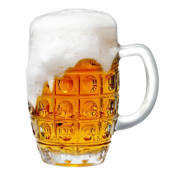 Glas Bier Schaum — Stockfoto