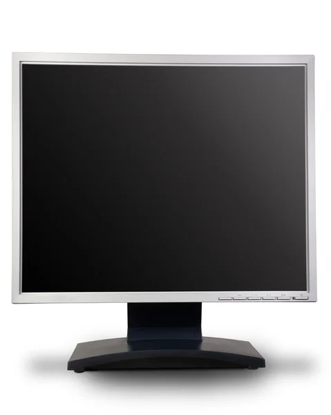 Monitor de lcd de um computador com tela preta. — Fotografia de Stock