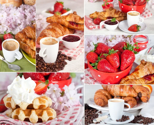Frühstück Collage — Stockfoto