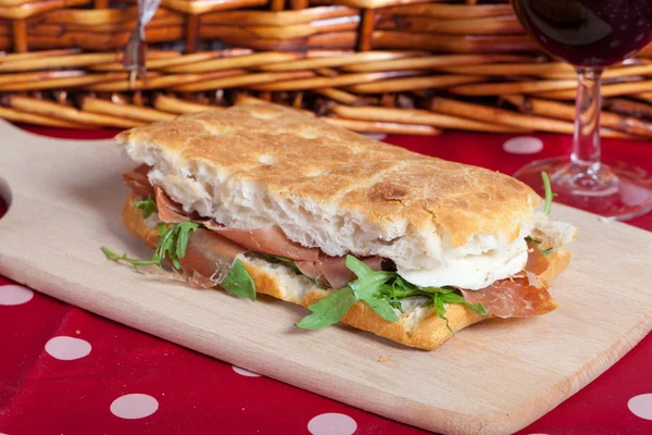 Focaccia sandwich — Stock Photo, Image