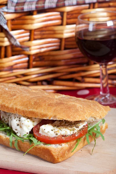 Focaccia bread sandwich — Stock Photo, Image