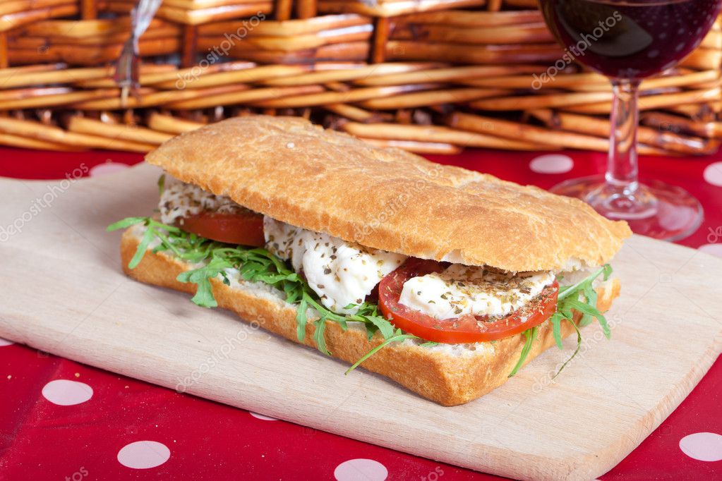 Focaccia Bread Sandwich — Stock Photo © Sabinoparente #10418352