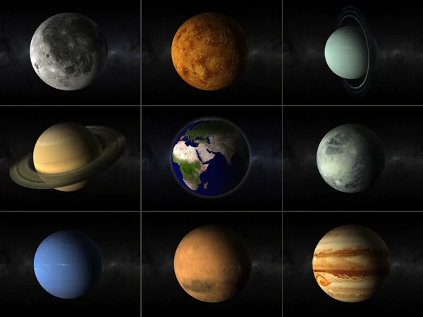 Colagem de planetas — Fotografia de Stock