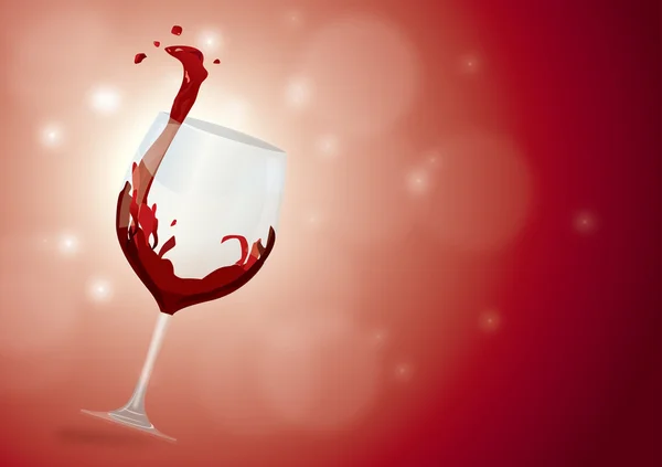 Červené víno šplouchání — Stockový vektor