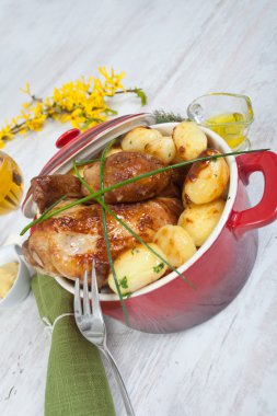 Chicken and potatoes