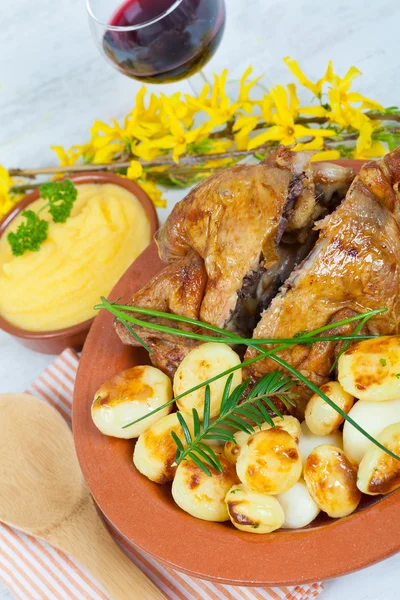 stock image Chicken and potatoes