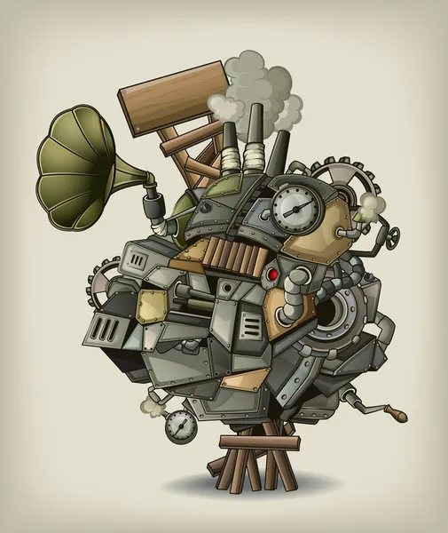 Mecanismo Steampunk — Vector de stock