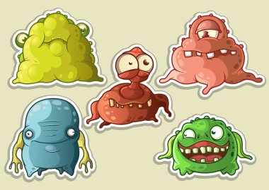 Aliens monsters set clipart