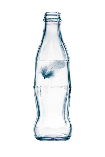 Botella con pluma — Foto de Stock