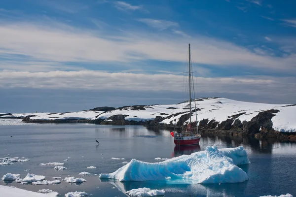 Yacht en Antarctique — Photo