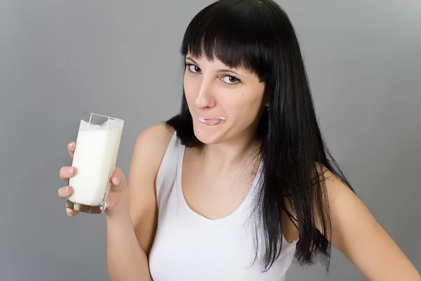 stock image Girl in a white vest