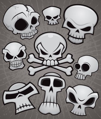 Cartoon Skull Collection clipart