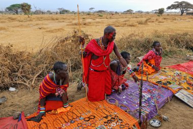 Masai market clipart