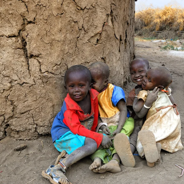 Masai bambini — Foto Stock