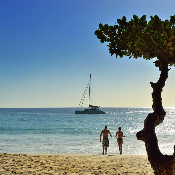 Tropical beach on Seychelles island