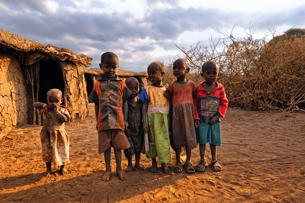 Дети масаи — стоковое фото
