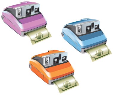 Camera with dollar clipart