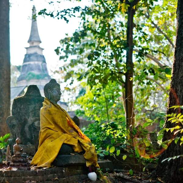 Starověké socha Buddhy — Stock fotografie