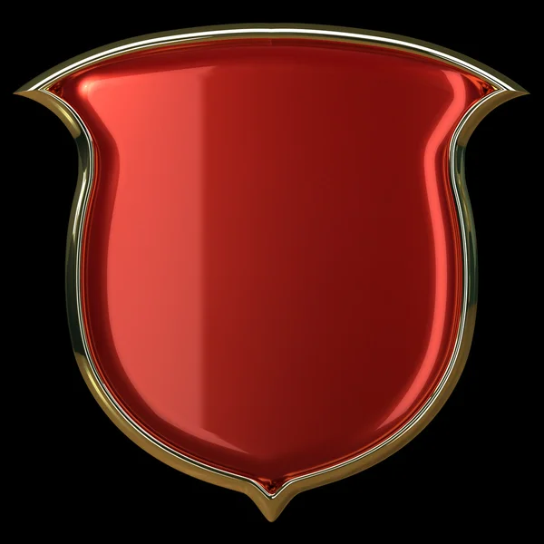 Red glossy shield — Stock Photo, Image