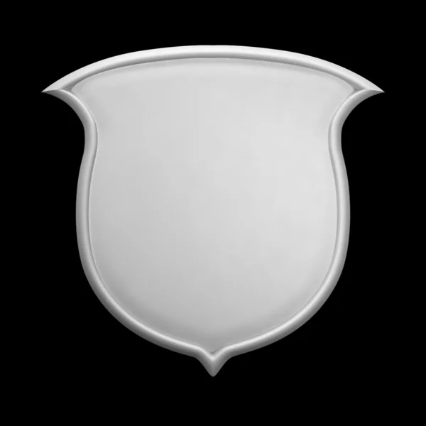 Blanco escudo en blanco — Foto de Stock