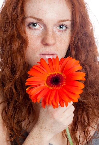 Közelről egy szép női modell-portré — Stock Fotó
