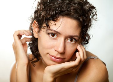 güzel bir kadın model portre kadar yakın