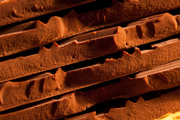 Närbild på choklad bitar — Stockfoto