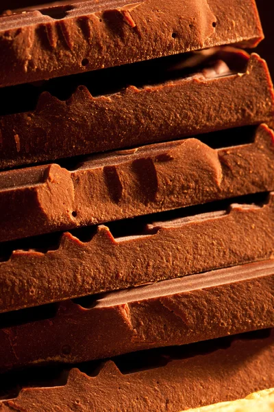 Close up of chocolate pieces — Stock Photo, Image
