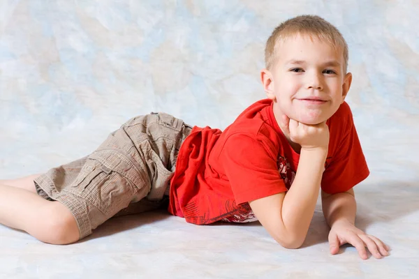 Portrait of a little blond boy — Stock Photo, Image