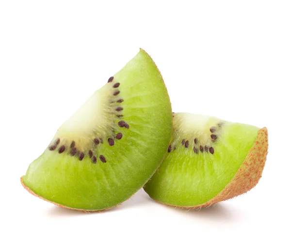 Zwei in Scheiben geschnittene Kiwi-Fruchtsegmente — Stockfoto
